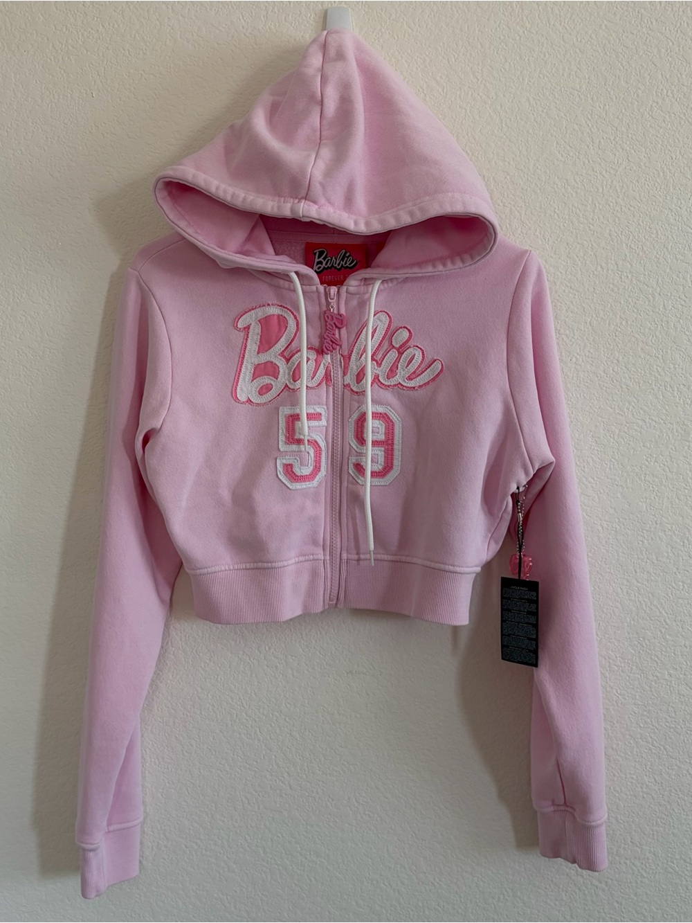 Forever 21 - Pink 'Barbie 59' Zip Up Hoodie